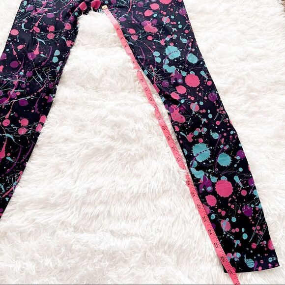 Sissycos 80s Black Artistic Splash Printed Stretchy Leggings; SZ M; BNWT - Picture 7 of 9